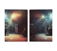 Passport Holder for Travel Essentials, Rock Band Stage1 Printed Aesthetic & Cute Passport Book Case for Women and Men