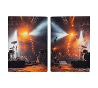 Passport Holder for Travel Essentials, Rock Concert Stage Printed Aesthetic & Cute Passport Book Case for Women and Men