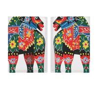 Passport Holder for Travel Essentials, Swedish Dala Horse Printed Aesthetic & Cute Passport Book Case for Women and Men