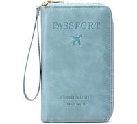 Passport Holder for Travel Family, Multi-Functional Zipper Card Holder Wallet, Waterproof Wallet Covers for Both Women and Men,for Credit Cards,Tickets,and Cash