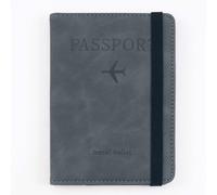 Passport Holder for Travel, Faux Leather Passport Cover Protector, Compact Lightweight Waterproof Travel Essentials for Women Men, Sea Blue, 6.4 x 0.5 x 4.9 inches, Modern