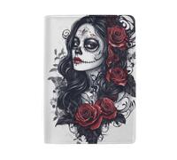 Passport Holder for Travel Men Passport Case, Day of Dead Cool Women