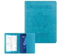 Passport Holder for Travel Men Women - Passport Cover, Passport Wallet Case Travel Essentials Travel Must Haves Accessories Blocking Leather Card Slot Protector for Stocking Stuffers Gifts, 1 Pack