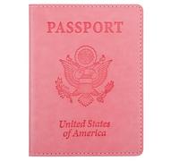 Passport Holder for Travel Men Women - Passport Cover, Passport Wallet Case Travel Essentials Travel Must Haves Accessories Blocking Leather Card Slot Protector for Stocking Stuffers Gifts, 1 Pack