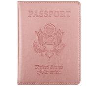 Passport Holder for Travel Men Women - Passport Cover, Passport Wallet Case Travel Essentials Travel Must Haves Accessories Blocking Leather Card Slot Protector for Stocking Stuffers Gifts, 1 Pack