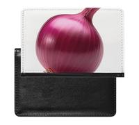 Passport Holder for Travel Passport Holder for Women Men RFID Blocking A Bee on A Flower Passport Holder Travel Accessories, Red Onion Isolated, One Size