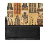 Passport Holder for Travel Passport Holder for Women Men RFID Blocking A Girl Who Loves Cats Passport Holder Travel Accessories, Ancient Egypt Tribe Series, One Size