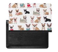 Passport Holder for Travel Passport Holder for Women Men RFID Blocking British Flag Passport Holder Travel Accessories, Cute Chihuahua Pug Pattern, One Size