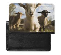 Passport Holder for Travel Passport Holder for Women Men RFID Blocking Cupid Arrow Love Horse Passport Holder Travel Accessories, Cute Goat, One Size