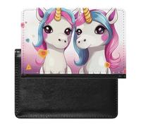 Passport Holder for Travel Passport Holder for Women Men RFID Blocking Cute Fox Passport Holder Travel Accessories, Cute 2 Ponies, One Size