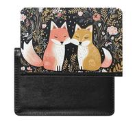 Passport Holder for Travel Passport Holder for Women Men RFID Blocking Lake District National Park Passport Holder Travel Accessories, love Cartoon fox, One Size