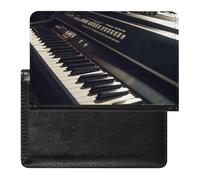 Passport Holder for Travel Passport Holder for Women Men RFID Blocking Learning Cat Passport Holder Travel Accessories, Piano, One Size
