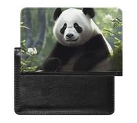 Passport Holder for Travel Passport Holder for Women Men RFID Blocking Love Music Monster Passport Holder Travel Accessories, panda, One Size