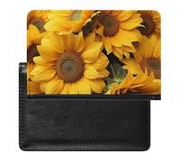 Passport Holder for Travel Passport Holder for Women Men RFID Blocking Many Sunflowers Passport Holder Travel Accessories, Many sunflowers, One Size
