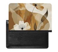 Passport Holder for Travel Passport Holder for Women Men RFID Blocking Owl on Tree Passport Holder Travel Accessories, Brown Abstract Shapes, One Size