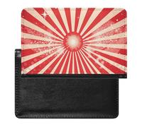 Passport Holder for Travel Passport Holder for Women Men RFID Blocking Peace on Earth Passport Holder Travel Accessories, Sparkling Red Stripes, One Size