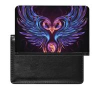 Passport Holder for Travel Passport Holder for Women Men RFID Blocking Purple Electricity Passport Holder Travel Accessories, Heart Shaped Flame, One Size