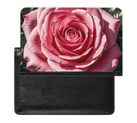 Passport Holder for Travel Passport Holder for Women Men RFID Blocking Surf's Up Surfboard Passport Holder Travel Accessories, Floral Flower Rose, One Size