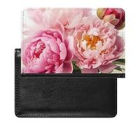 Passport Holder for Travel Passport Holder for Women Men RFID Blocking The Hole Passport Holder Travel Accessories, peony flowers blossom, One Size