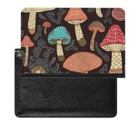 Passport Holder for Travel Passport Holder for Women Men RFID Blocking The Hole Passport Holder Travel Accessories, Mushroom, One Size