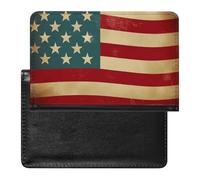 Passport Holder for Travel Passport Holder for Women Men RFID Blocking Vintage American Flag 4Th of July USA Passport Holder Travel Accessories, Vintage American Flag 4Th of July USA, One Size