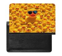 Passport Holder for Travel Passport Holder for Women Men RFID Blocking Yellow Rubber Ducky With Sunglasses Passport Holder Travel Accessories, Yellow Rubber Ducky With Sunglasses, One Size
