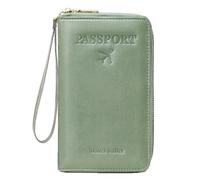 Passport Holder for Travel Women and Men RFID Passport Holder with Card Slots Holder Passport Case Passport cover Passport Wallet Travel Essentials and Accessories, Olive Green Zipper, Zipper