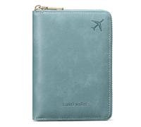 Passport Holder for Travel Women and Men RFID Passport Holder with Card Slots Holder Passport Case Passport cover Passport Wallet Travel Essentials and Accessories, SZ-SkyBlue, 6 x 4 x 0.45 inches