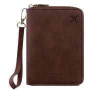 Passport Holder for Travel Women and Men RFID Passport Holder with Card Slots Holder Passport Case Passport cover Passport Wallet Travel Essentials and Accessories, SZH-Brown, 6 x 4 x 0.45 inches