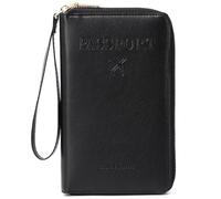 Passport Holder for Travel Women and Men RFID Passport Holder with Card Slots Holder Passport Case Passport cover Passport Wallet Travel Essentials and Accessories, Black Zipper, Zipper
