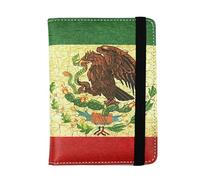 Passport Holder for Women and Men PU Leather Passport Cover for Travel, Mexico Mexican Vintage Flag, One Size, Passport Holder