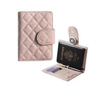 Passport Holder for Women Men, Compact Travel Wallet with Zippered Coins Pocket and SIM Slots, Rfid Blocking Passport Cover Travel Wallet, Cloud Pink, S, Simple and Stylish