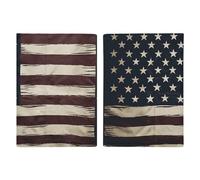 Passport Holder Leather Passport Holder Covers Case American Flag Printed Passport Book for Documents, Travel Gifts, American Flag, 20.3x13.8cm