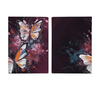 Passport Holder Leather Passport Holder Covers Case American Flag Printed Passport Book for Documents, Travel Gifts, Abstract butterfly, 20.3x13.8cm