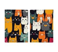 Passport Holder Leather Passport Holder Covers Case Black And Gold Marble Texture Printed Passport Book for Documents, Travel Gifts, Animal Cat, 20.3x13.8cm