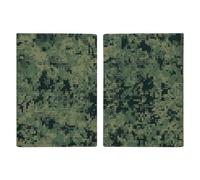Passport Holder Leather Passport Holder Covers Case Black Robot Printed Passport Book for Documents, Travel Gifts, Green Army Digital Camouflage, 20.3x13.8cm