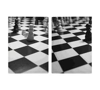 Passport Holder Leather Passport Holder Covers Case Boat on The Ocean Printed Passport Book for Documents, Travel Gifts, Black White Chess Checkerboard, 20.3x13.8cm
