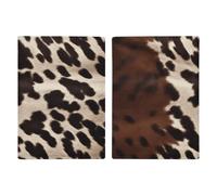 Passport Holder Leather Passport Holder Covers Case Brown Cowhide Printed Passport Book for Documents, Travel Gifts, Brown Cowhide, 20.3x13.8cm