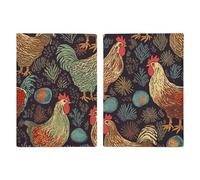 Passport Holder Leather Passport Holder Covers Case Cartoon Cute Otter Printed Passport Book for Documents, Travel Gifts, Chicken Print, 20.3x13.8cm