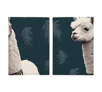 Passport Holder Leather Passport Holder Covers Case Colorful Balloons Printed Passport Book for Documents, Travel Gifts, Alpaca Llama, 20.3x13.8cm