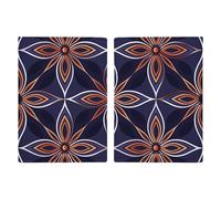 Passport Holder Leather Passport Holder Covers Case Colorful Food Patterns Printed Passport Book for Documents, Travel Gifts, Dark Blue and Brown, 20.3x13.8cm