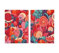 Passport Holder Leather Passport Holder Covers Case Colorful Food Patterns Printed Passport Book for Documents, Travel Gifts, Colorful Food Patterns, 20.3x13.8cm
