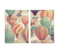 Passport Holder Leather Passport Holder Covers Case Colorful Hot Air Balloon Printed Passport Book for Documents, Travel Gifts, Colorful Hot Air Balloon, 20.3x13.8cm
