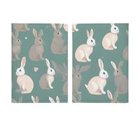 Passport Holder Leather Passport Holder Covers Case Corgi Dog with Heart Shape Printed Passport Book for Documents, Travel Gifts, Rabbit backgrounds, 20.3x13.8cm