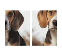 Passport Holder Leather Passport Holder Covers Case Cute Beagle Dog Printed Passport Book for Documents, Travel Gifts, Cute Beagle Dog, 20.3x13.8cm