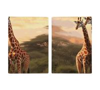 Passport Holder Leather Passport Holder Covers Case Cute Farm Animal Printed Passport Book for Documents, Travel Gifts, Couple Giraffe, 20.3x13.8cm