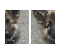 Passport Holder Leather Passport Holder Covers Case Dog Corgi Printed Passport Book for Documents, Travel Gifts, Cute german shepherd puppy, 20.3x13.8cm