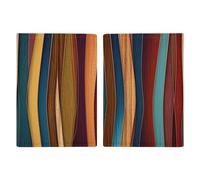 Passport Holder Leather Passport Holder Covers Case Elephant Is Sitting in The Water Printed Passport Book for Documents, Travel Gifts, Colorful stripes, 20.3x13.8cm
