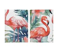 Passport Holder Leather Passport Holder Covers Case Flamingos Watercolor Tropics Printed Passport Book for Documents, Travel Gifts, Flamingos Watercolor Tropics, 20.3x13.8cm