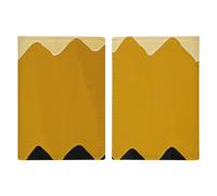 Passport Holder Leather Passport Holder Covers Case Green Wolf Printed Passport Book for Documents, Travel Gifts, Mustard Yellow and Black, 20.3x13.8cm